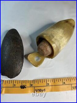 Authentic Native American Artifacts Celts Amazing Condition Rare Horn Pouch