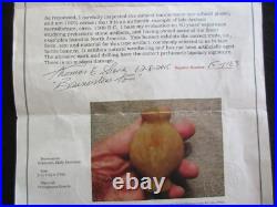 Authentic Native American Bannerstone, Coa Papered Rare Quartz, Pe-082606531