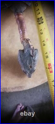 Awesome Antique Native American Ceremony Rattle Ojibwa Shaman Nice