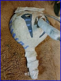 Awesome Native American Louisiana Tribal Gourd Mask Large Very Unique Rare