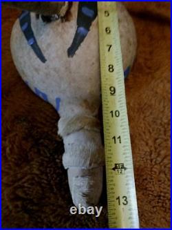 Awesome Native American Louisiana Tribal Gourd Mask Large Very Unique Rare