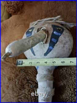 Awesome Native American Louisiana Tribal Gourd Mask Large Very Unique Rare