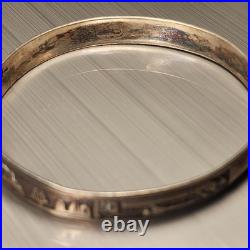 Awesome Sterling Silver Navajo Storyteller Bangle Bracelet 2.5 Diameter Rare