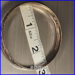 Awesome Sterling Silver Navajo Storyteller Bangle Bracelet 2.5 Diameter Rare
