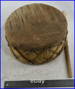 Awesome Vintage Native American Buffalo Hide Drum Sonja Holy Eagle Rare Nice