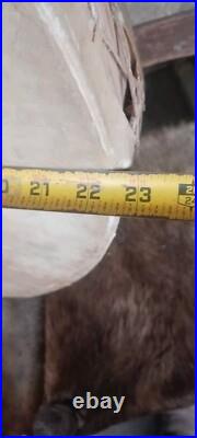 Awesome Vintage Native American Raramuri Tarahumara Drum Lg Rare Goatskin