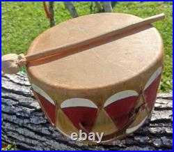 BEAUTIFUL NATIVE AMERICAN COCHITI PAINTED DRUM 1950s HTF RARE