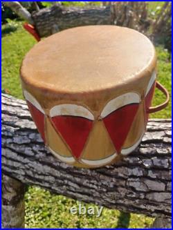 BEAUTIFUL NATIVE AMERICAN COCHITI PAINTED DRUM 1950s HTF RARE