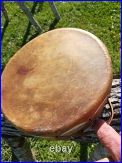 BEAUTIFUL NATIVE AMERICAN COCHITI PAINTED DRUM 1950s HTF RARE