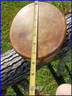 BEAUTIFUL NATIVE AMERICAN COCHITI PAINTED DRUM 1950s HTF RARE