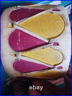 BEAUTIFUL NATIVE AMERICAN COCHITI PAINTED DRUM 1950s HTF RARE