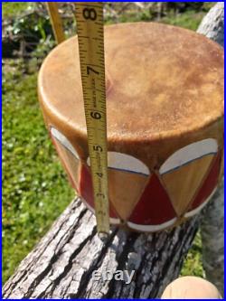 BEAUTIFUL NATIVE AMERICAN COCHITI PAINTED DRUM 1950s HTF RARE