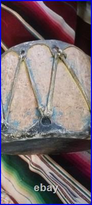 BEAUTIFUL NATIVE AMERICAN NAVAJO COCHITI PAINTED DRUM 1870s HTF RARE