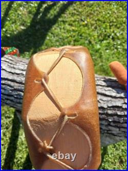 BEAUTIFUL NATIVE AMERICAN NAVAJO COCHITI PAINTED DRUM 1950s HTF RARE