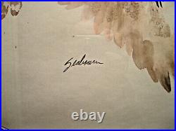 BERT SEABOURN Artist Proof Signed Eagle and Native American RARE 34 x 34