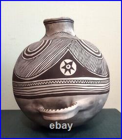 BIG RARE SIGNED Native American Pottery Pot Michael Kanteena Laguna NM Pueblo