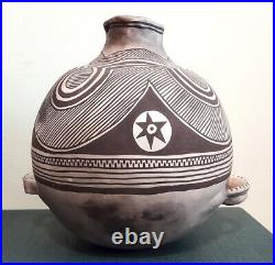 BIG RARE SIGNED Native American Pottery Pot Michael Kanteena Laguna NM Pueblo