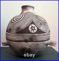 BIG RARE SIGNED Native American Pottery Pot Michael Kanteena Laguna NM Pueblo