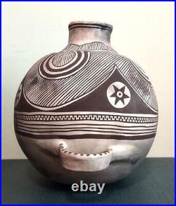 BIG RARE SIGNED Native American Pottery Pot Michael Kanteena Laguna NM Pueblo