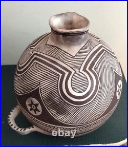 BIG RARE SIGNED Native American Pottery Pot Michael Kanteena Laguna NM Pueblo