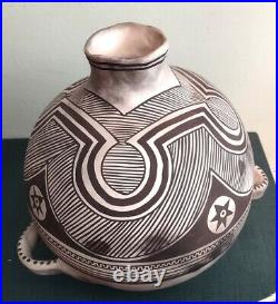 BIG RARE SIGNED Native American Pottery Pot Michael Kanteena Laguna NM Pueblo