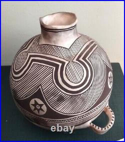 BIG RARE SIGNED Native American Pottery Pot Michael Kanteena Laguna NM Pueblo