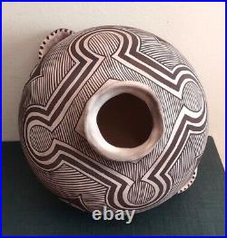 BIG RARE SIGNED Native American Pottery Pot Michael Kanteena Laguna NM Pueblo