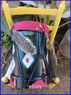 Beautiful Native American Choctaw Painted Ceremony Drum Htf Rare