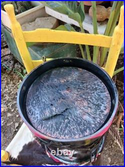 Beautiful Native American Choctaw Painted Ceremony Drum Htf Rare