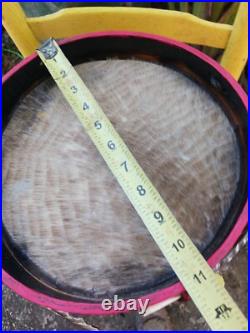 Beautiful Native American Choctaw Painted Ceremony Drum Htf Rare