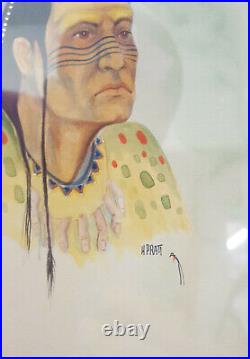 Beautiful Rare 20 X 16 Harvey Pratt Native American Indian Original Painting