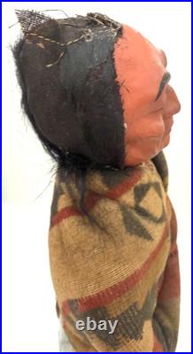 Big Antique Handcrafted Skookum Native American Indian Doll on Stand 18.5 RARE Big Antique Handcrafted Skookum Native American Indian Doll on Stand 18.5 RARE
