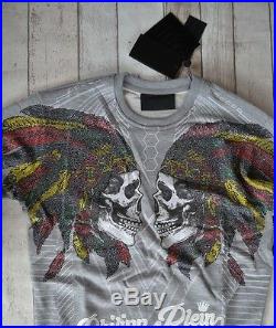 Bnwt Philipp Plein Chunta Native American Indian Skull Sweatshirt Jumper Rare