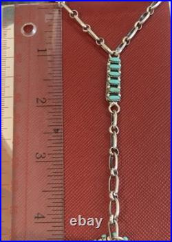 Bracelet With Attached Ring, Sterling Silver And Turquoise (Rare)
