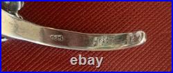 Bracelet With Attached Ring, Sterling Silver And Turquoise (Rare)