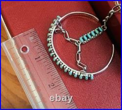 Bracelet With Attached Ring, Sterling Silver And Turquoise (Rare)