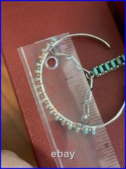 Bracelet With Attached Ring, Sterling Silver And Turquoise (Rare)