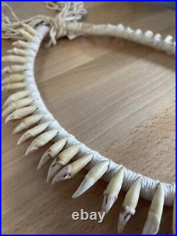 Brazilian Native Kayabi Tribe Original Monkey Teeth Necklace -Unique & Very Rare