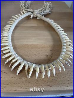 Brazilian Native Kayabi Tribe Original Monkey Teeth Necklace -Unique & Very Rare