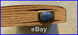 Bruce Wood Signed Vintage Navajo Sterling Silver And Blue Lapis Bookmark RARE