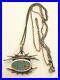 C-1960-RARE-STERLING-BISBEE-TURQUOISE-SIGNED-NAVAJO-PENDANT-With-CHAIN-01-iwyr