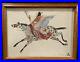 CAROL-GRIGG-Native-American-Indian-Rare-FLYING-HORSE-Watercolor-Print-Wood-Frame-01-zojr