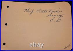 CHIEF LIttle Bison Wounded Knee Survivor -Native American Actor Autograph RARE