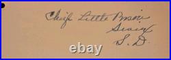 CHIEF LIttle Bison Wounded Knee Survivor -Native American Actor Autograph RARE