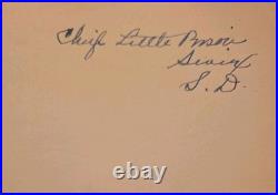 CHIEF LIttle Bison Wounded Knee Survivor -Native American Actor Autograph RARE
