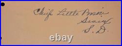 CHIEF LIttle Bison Wounded Knee Survivor -Native American Actor Autograph RARE