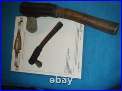 COA 13 1/2 in. RARE CEREMONIAL HAFTED TRADE ERA AXE CLUB FROM GREAT PLAINS