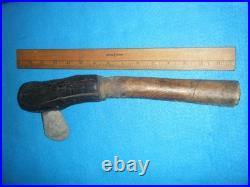 COA 13 1/2 in. RARE CEREMONIAL HAFTED TRADE ERA AXE CLUB FROM GREAT PLAINS