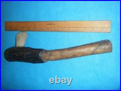 COA 13 1/2 in. RARE CEREMONIAL HAFTED TRADE ERA AXE CLUB FROM GREAT PLAINS