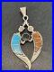 Calvin-Begay-Navajo-Yei-Sterling-Silver-Turquoise-Jasper-Pendant-Vintage-Rare-UE-01-ro